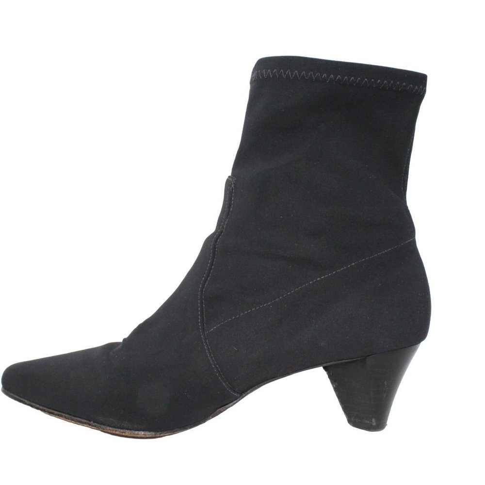 Donald J Pliner Sophia Black Pull On Sock Style Booties Sz 9.5M Made in Brazil - Picture 6 of 10